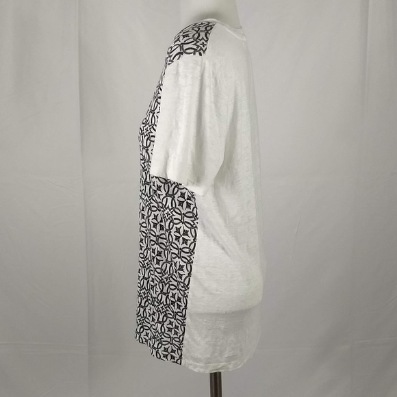 J.Crew Size Small Black/White Graphic T-Shirt Top - Picture 4 of 7